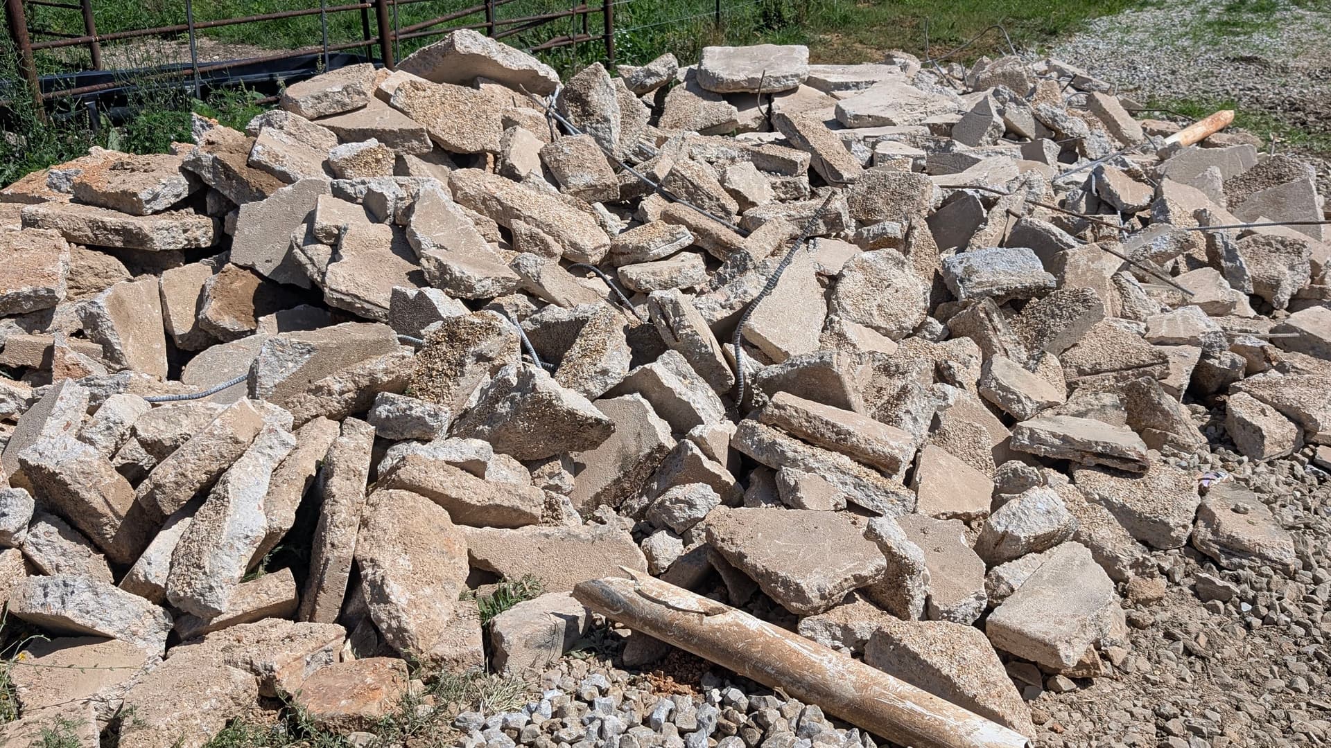 Breaking Out Old Concrete Footers to Prep for a New Pad