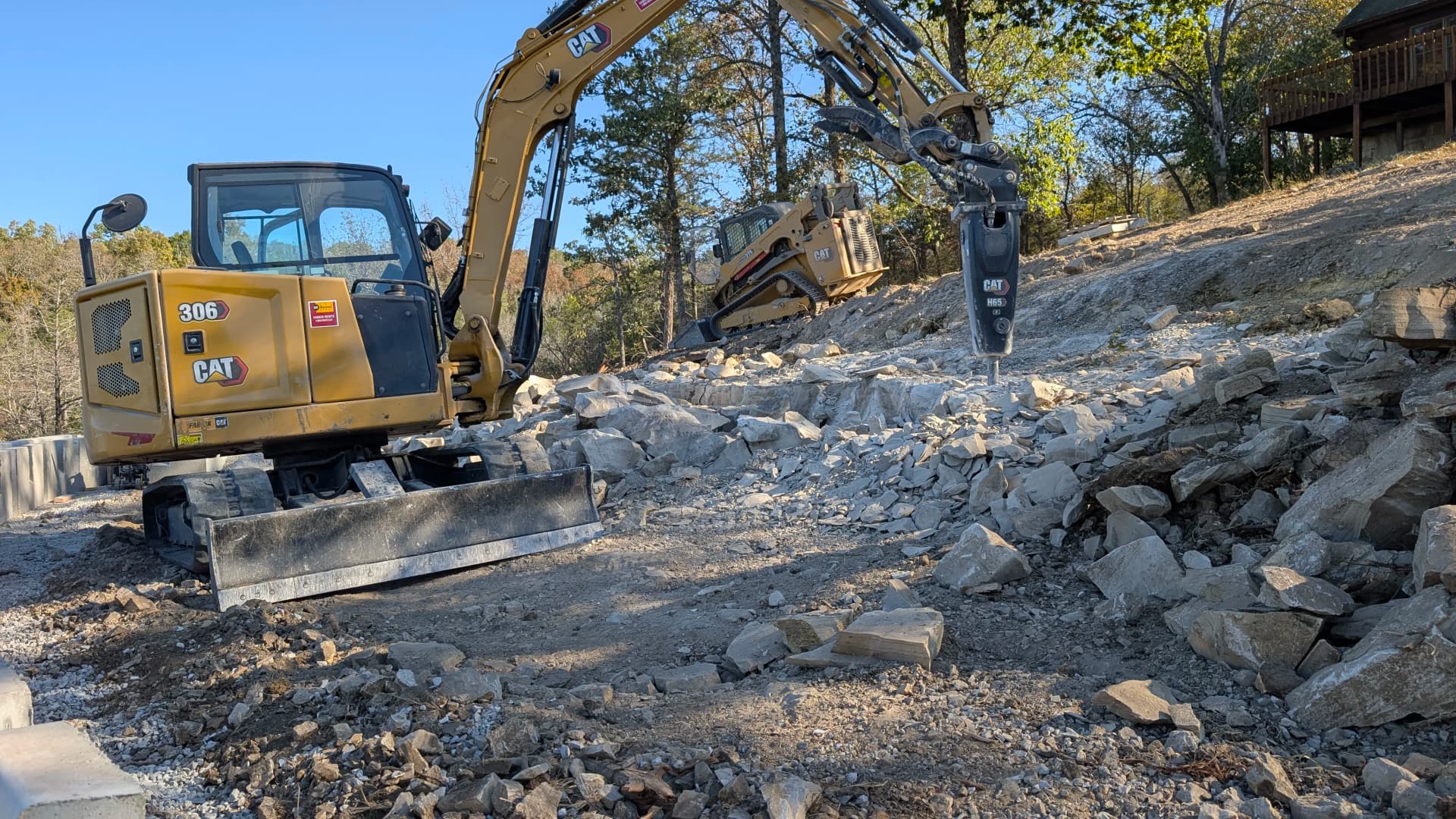 Gallery photos for Rock Busting and Site Prep for a New Retaining Wall: Image #4