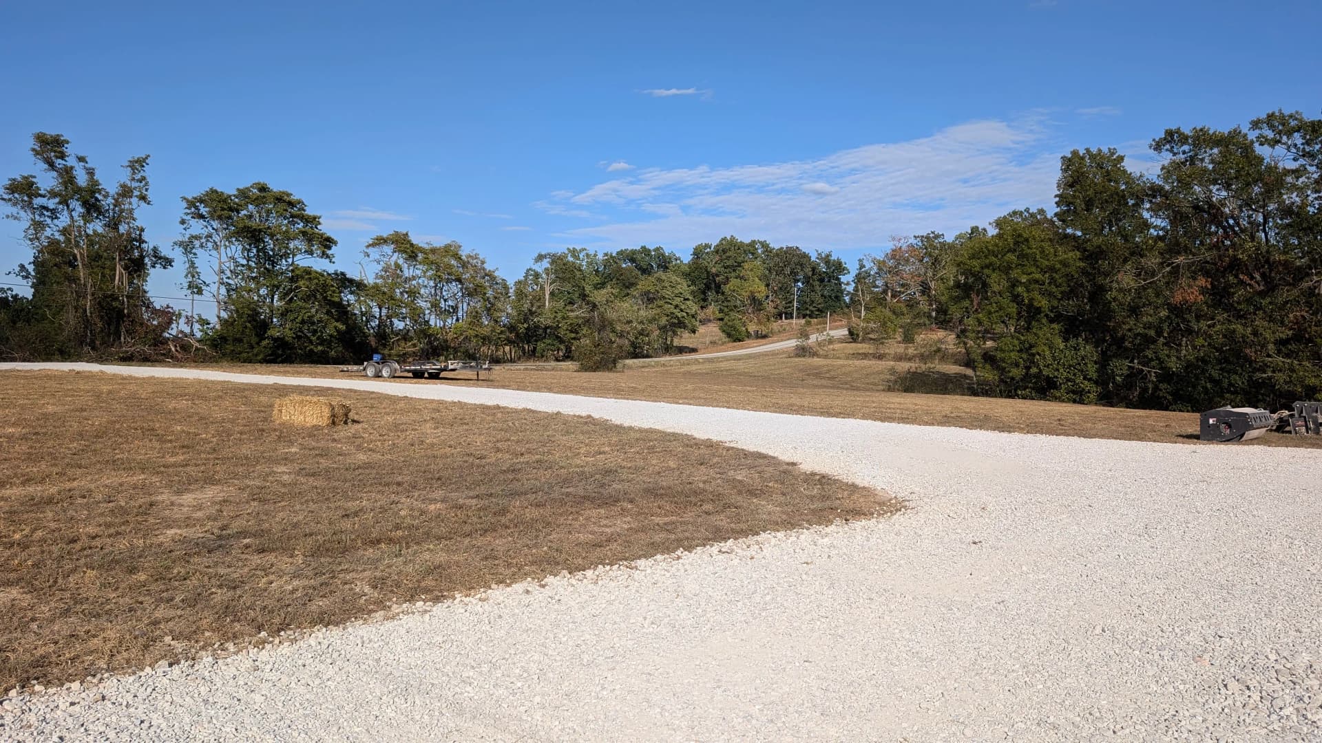 Gallery photos for New Gravel Driveway Installation Nearly Complete on Rural Property: Image #1