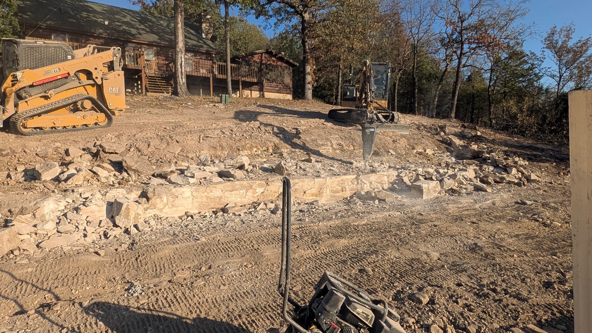 Rock Busting and Site Prep for a New Retaining Wall image