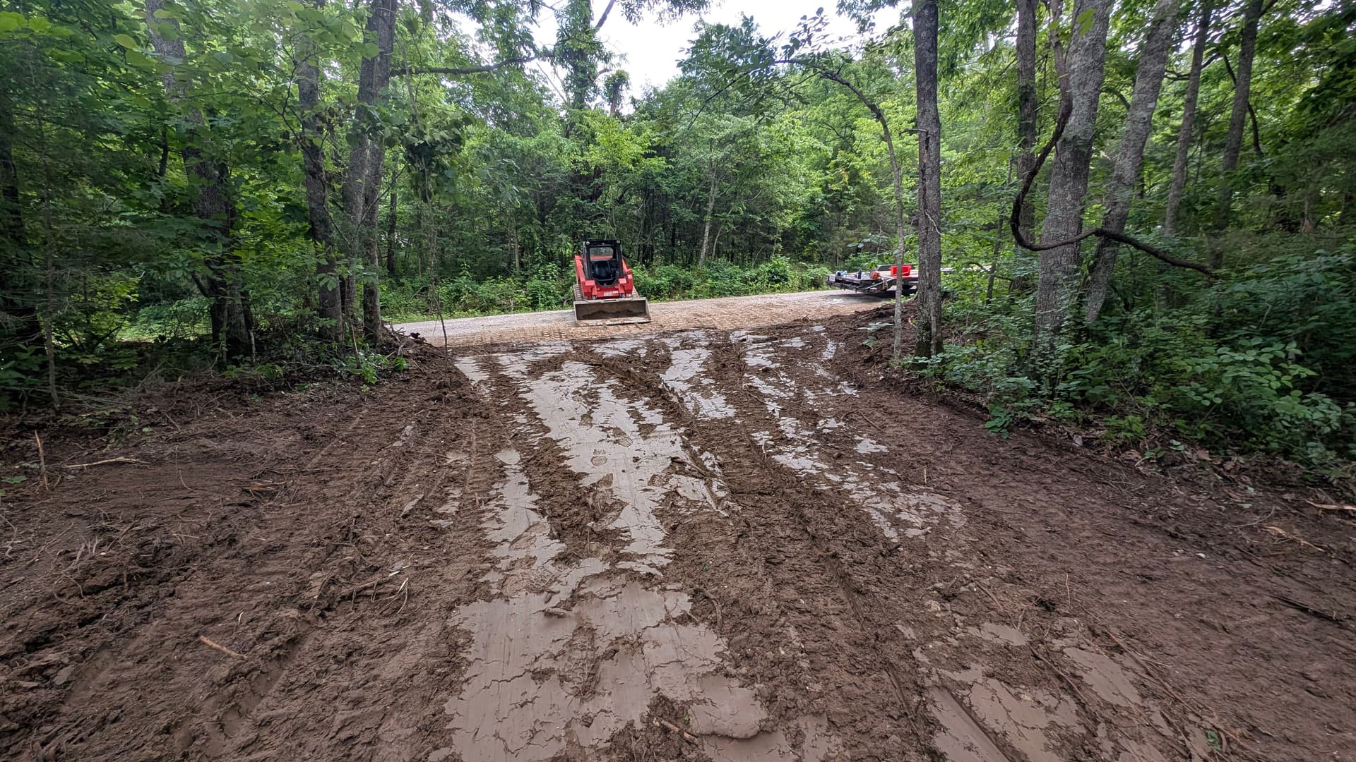 Land Clearing and Driveway Access Cut In Off a County Road image