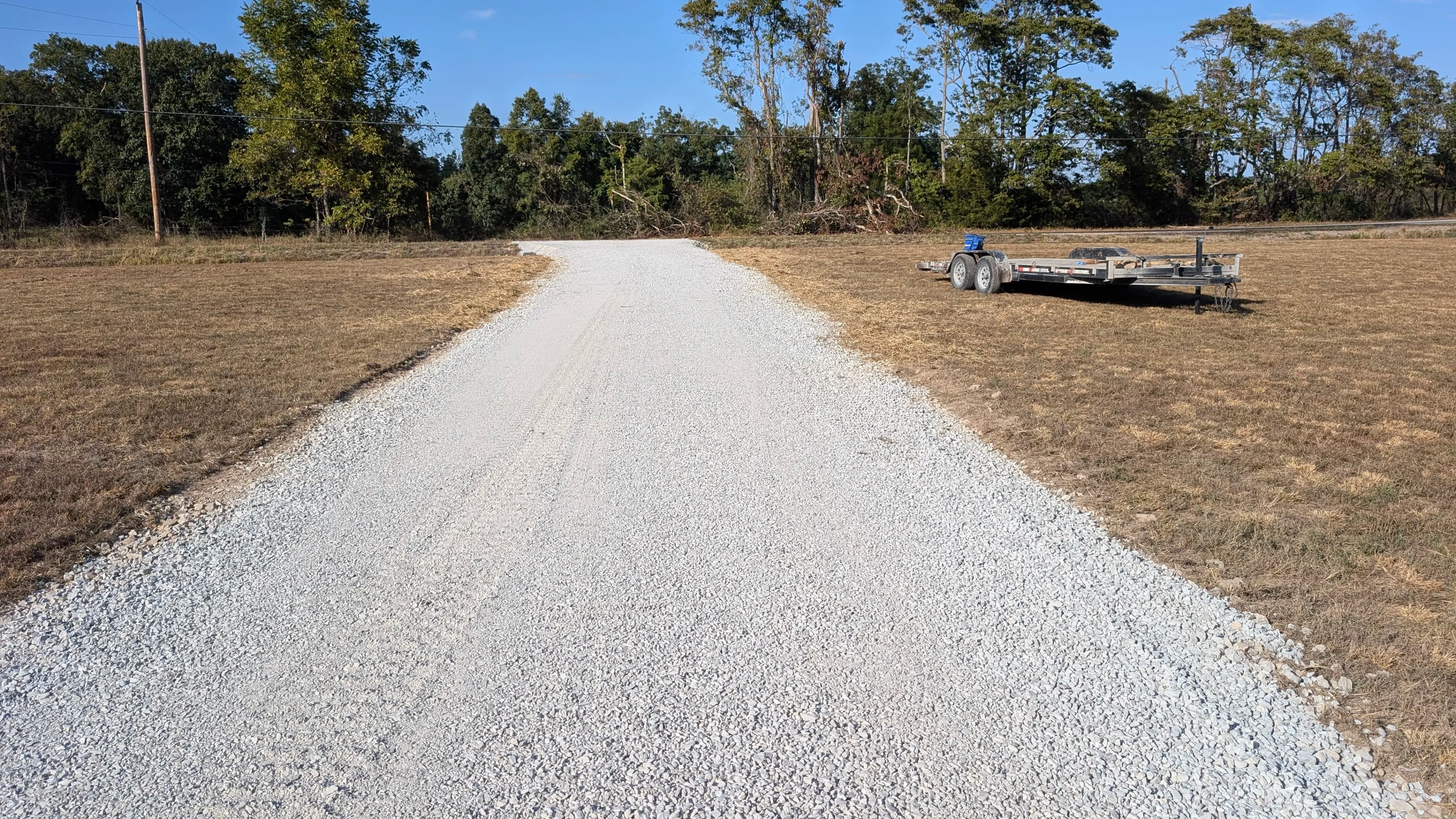 Project New Gravel Driveway Installation Nearly Complete on Rural Property image